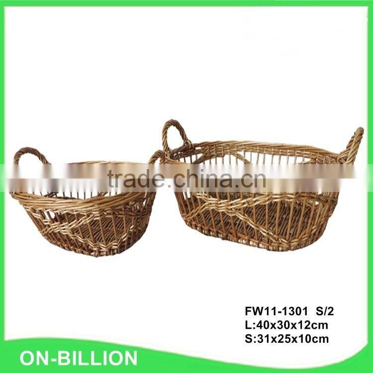 New oval bulk kitchen vegetable wicker storage basket