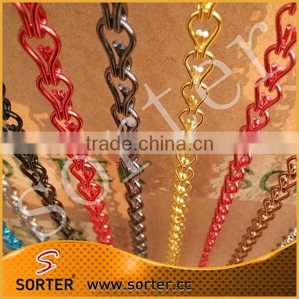 decorative aluminum double hook chain door curtains