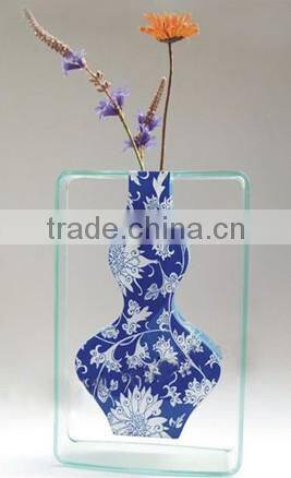 Hot sale elegant blue and white flower vase