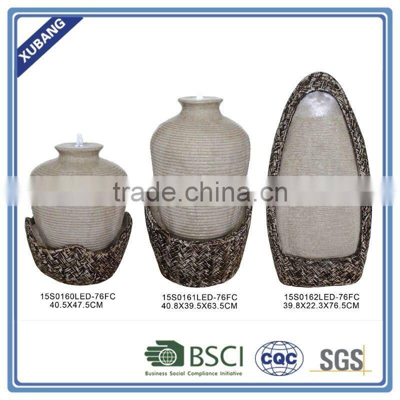 Hand Carved vase sandstone water fountain