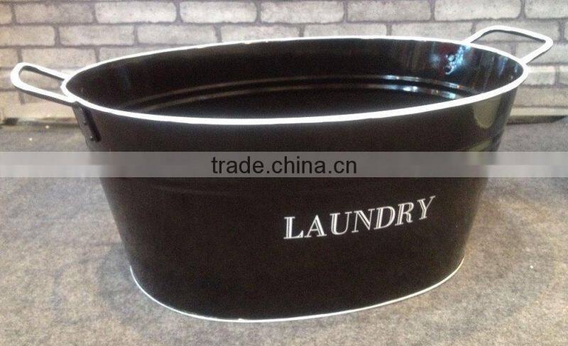 Galvanized Metal Laundry Bucket