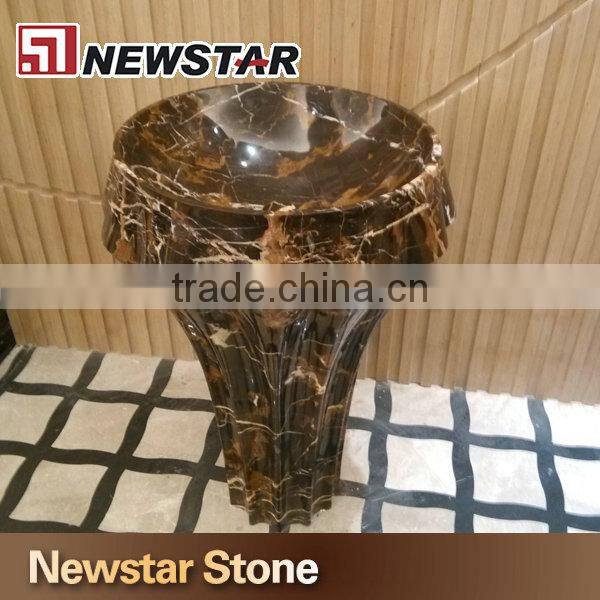 Marble Pedestal basin Art wash stone basin