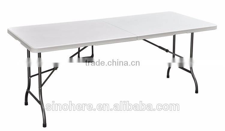 Outdoor portable plastic folding table