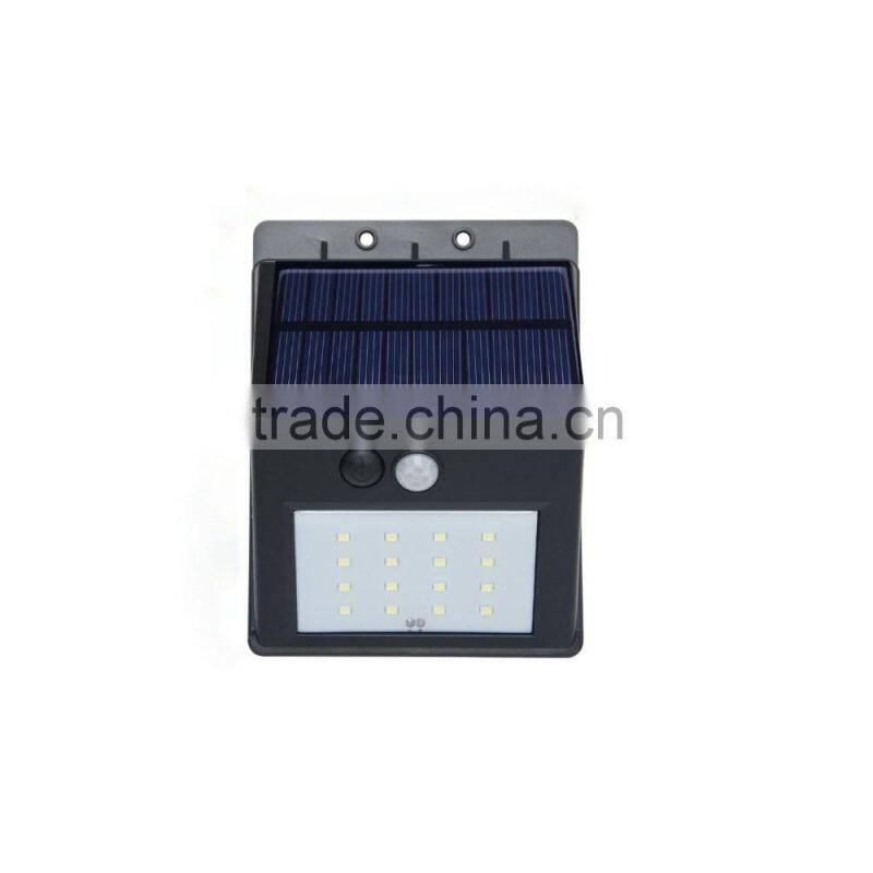 High quality 16 led solar outdoor light panel powered lamp