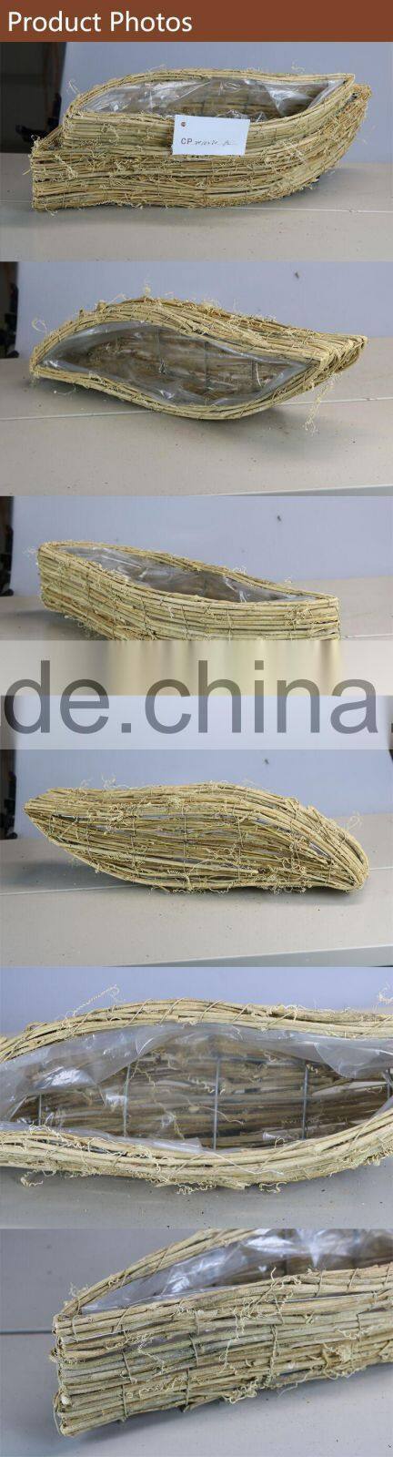 Nature Rattan Garden Planters Decor Pots Set of 2