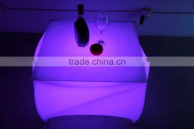 elegant modern led luminous tables with IR remote control