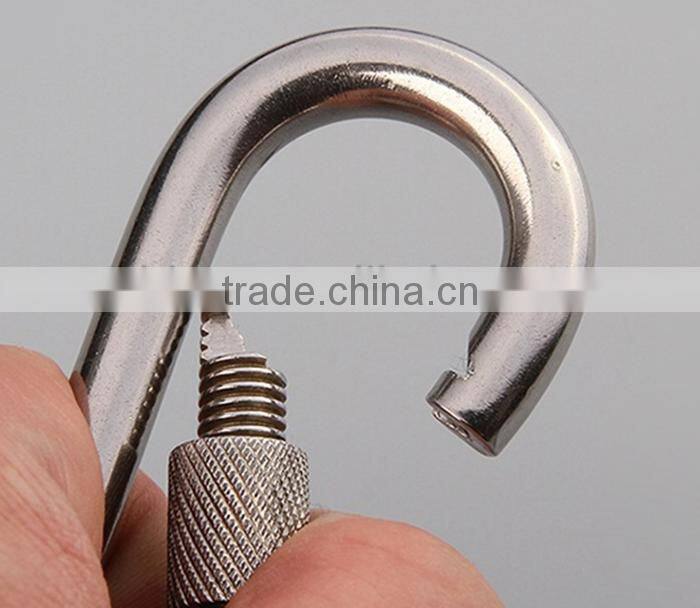 high quality stainless steel carabiner spring snap hook