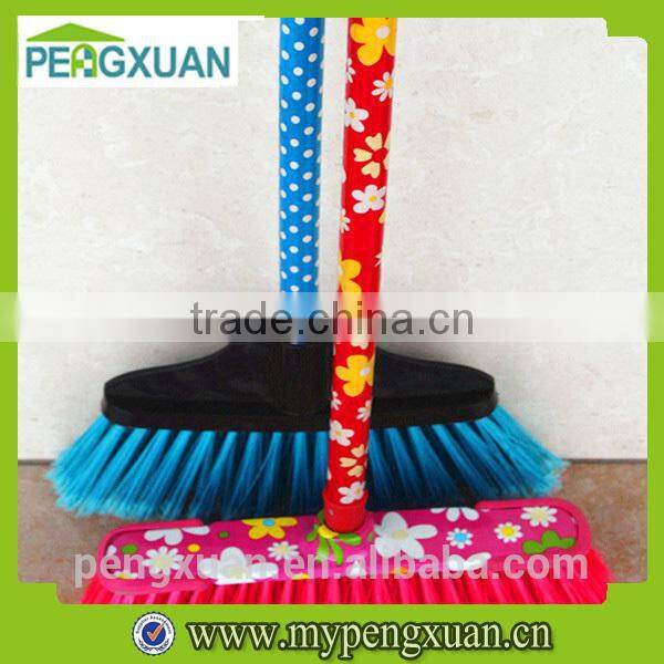 factory custom outdoor clean soft sweep easy plastic broom with stick