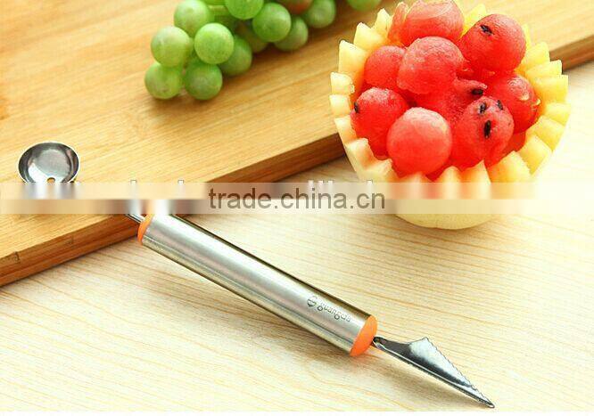 Multifunction Kitchen Fruit Salad tool , Melon baller & Carving knife