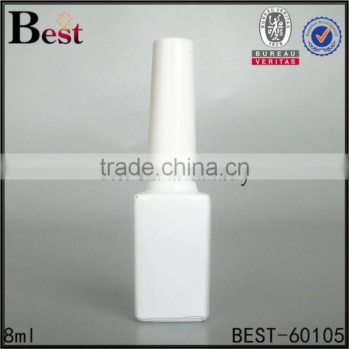 square empty unique polish bottles 6ml nail polish glass bottle