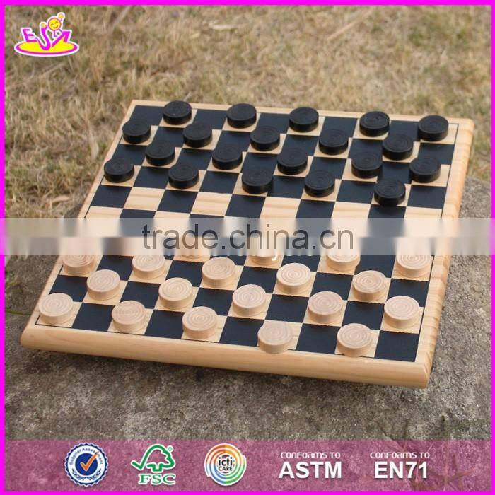 2017 New design children play wooden chess board W11A052