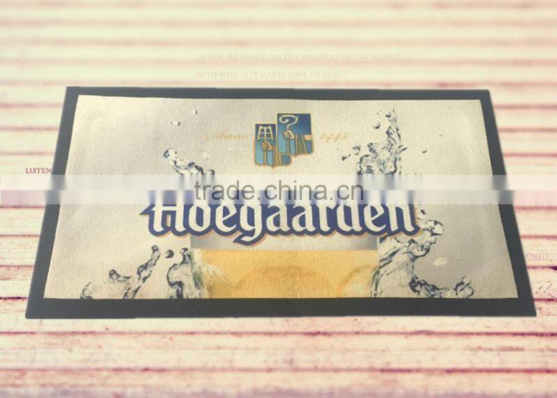 custom design rubber promotion bar mat