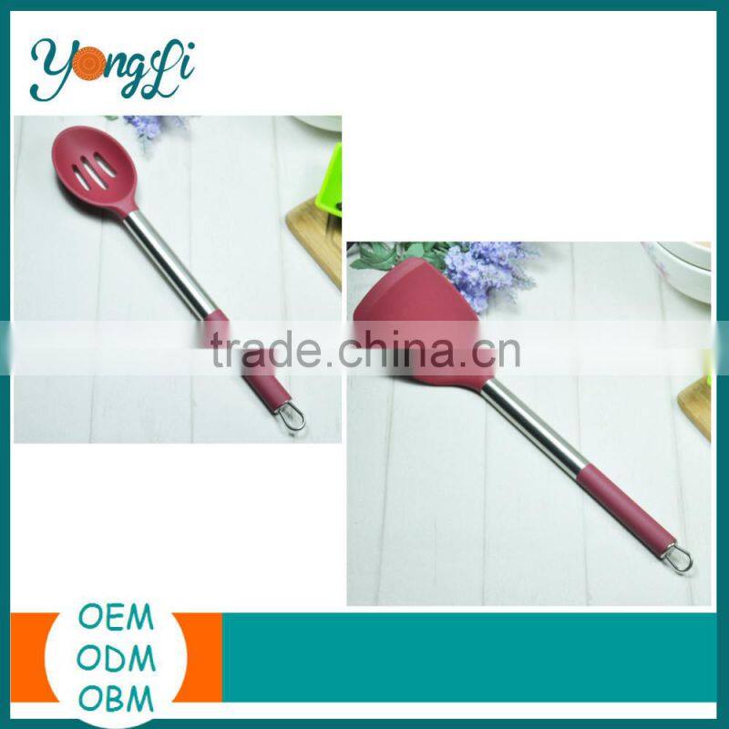 Kitchen Appliance Silicone Stainless Steel Wooden Non-stick Cookware Set