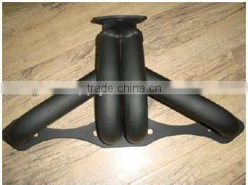 auto black painted header exhaust pipe