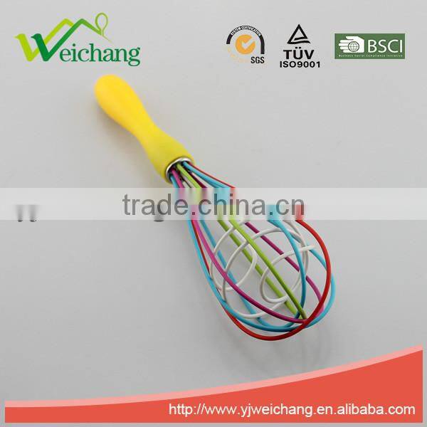 WCJ732 New design funny shape Egg whisk Silicone Wire Whisk, Egg Frother, Milk & Egg Beater Blender hot sales
