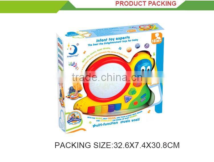 Most popular plastic musical piano cartoon turbo snail toys