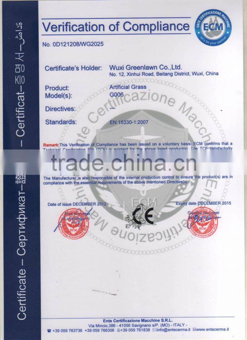 China turf plastic artificial lawn garden synthetic turf