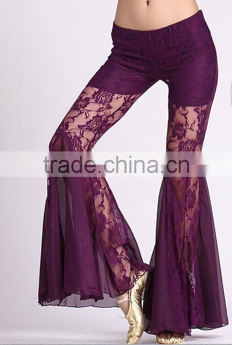 Lace bell bottom tribal fusion pants
