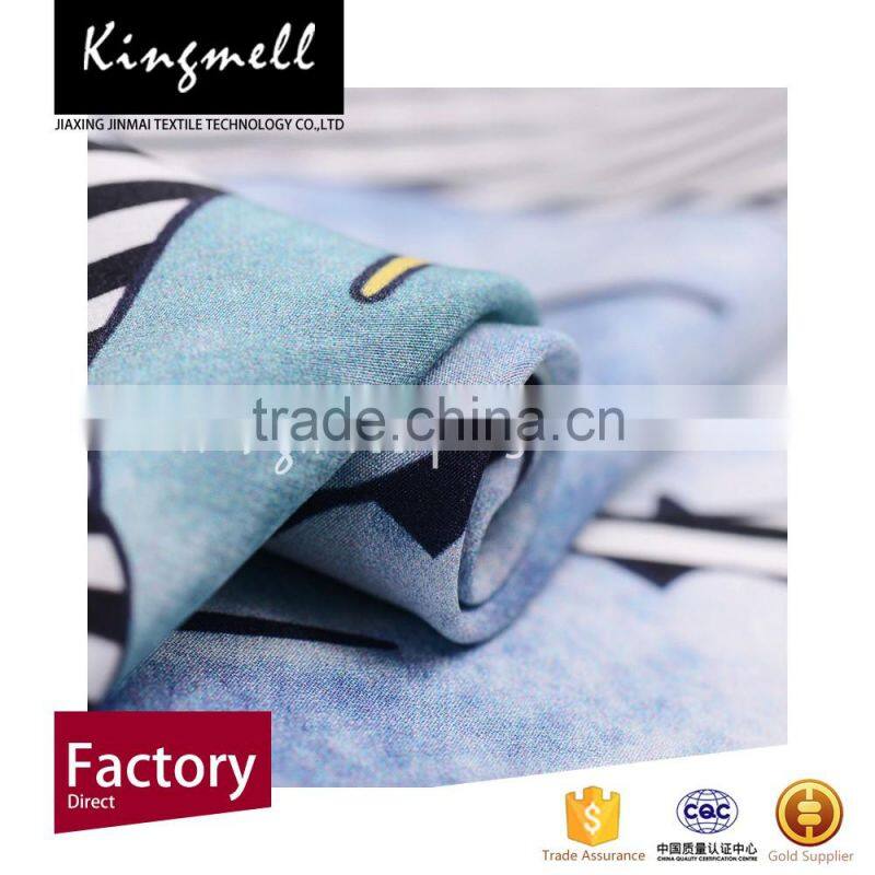 Custom digital printed silk linen wholesales fabric for top/dress/shirts