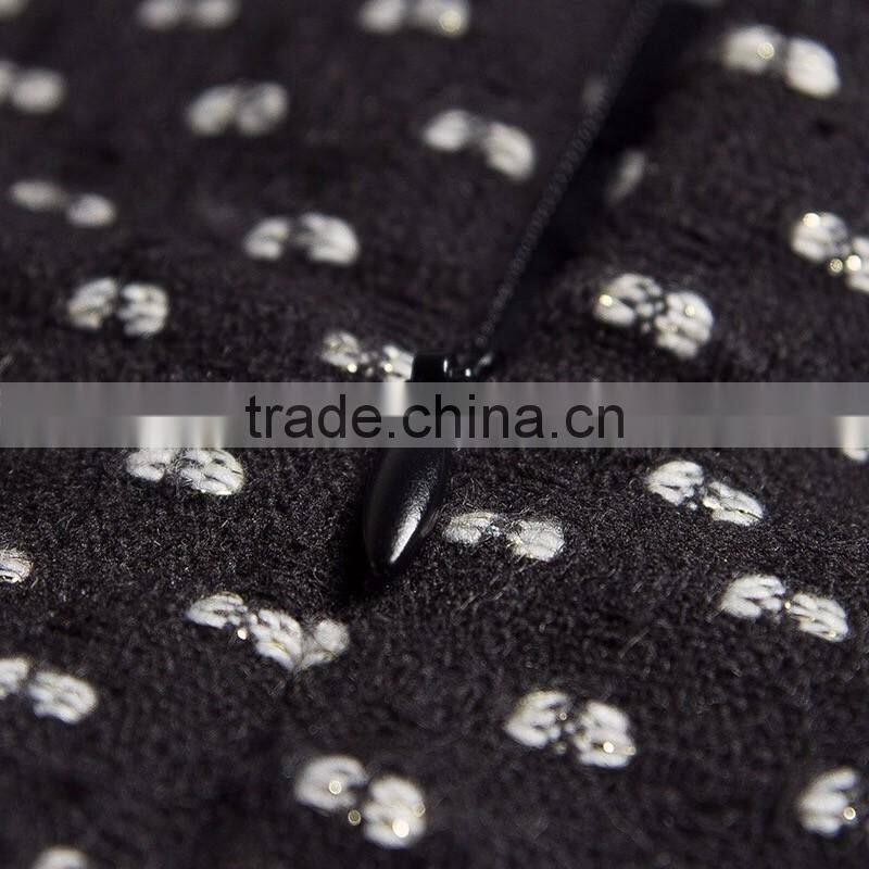 Free shipping--2016 Winter Women New embroidered sleeve lapel wool A-line dress Slim woolen dress