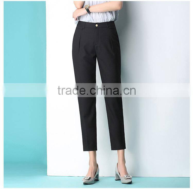 Haren pants OL 2017 spring summer radish occupation high waist slim jeans casual trousers custom made