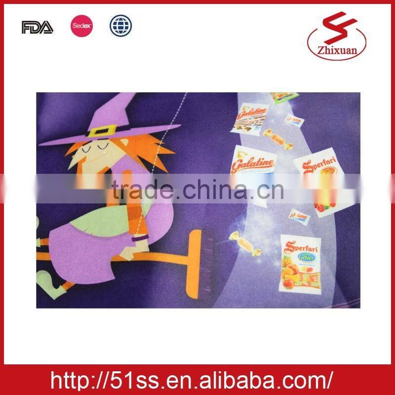 Purple full printing christmas socks