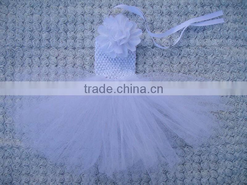 New style kids wear girl dress lovely tutu dress with tube top baby flower tutu dresses