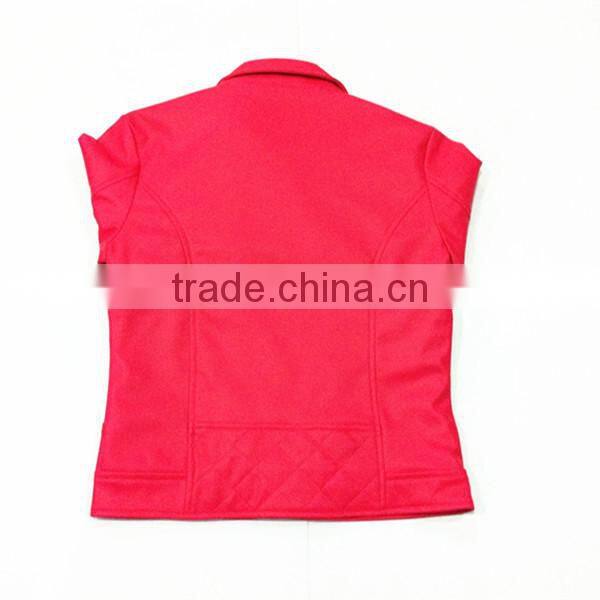 2015 New Design Women Welding Leather Jacket