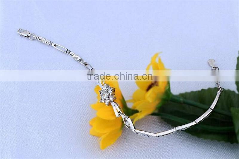 925 sterling silver new design fashion snowflake bracelet