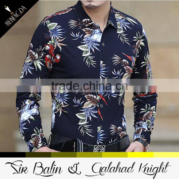 European and American style bulk long sleeve t shirt printing men dress shirt & raw materials for shirt