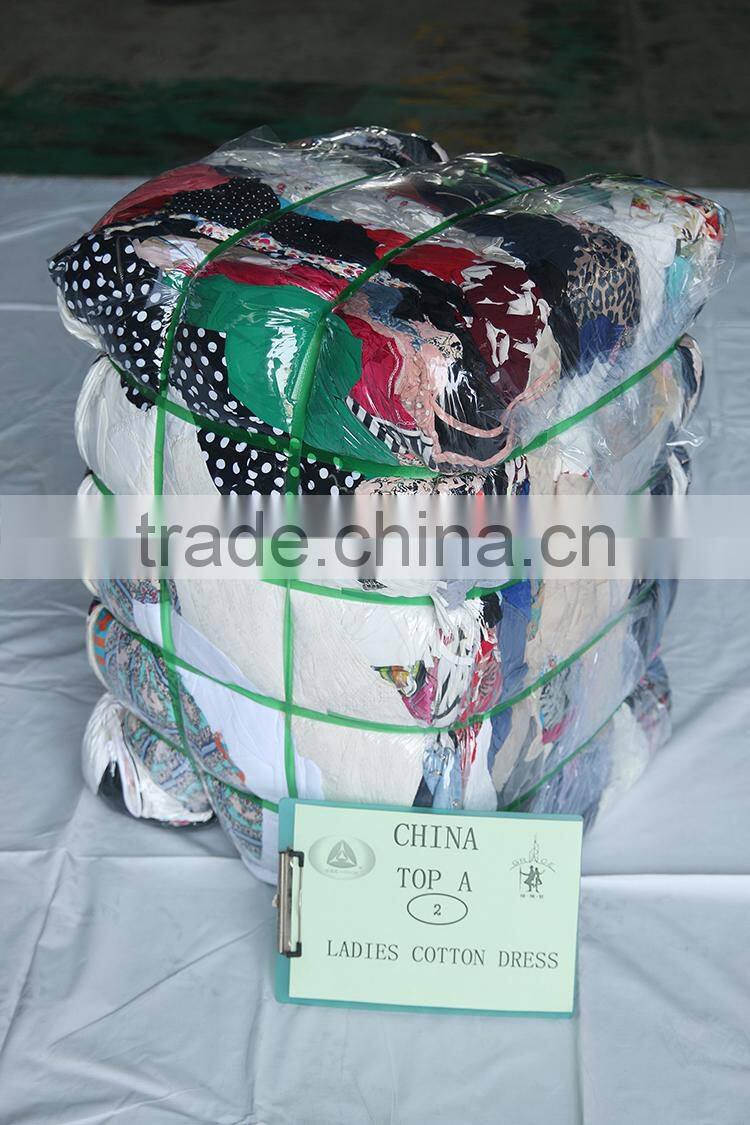 Gracer Stock Europe style Bales 100kg Ladies Cotton Dress Used Designer Clothes