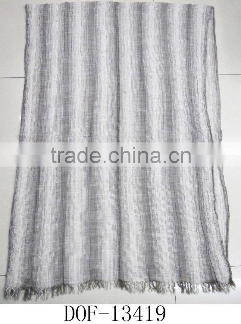 Fashion new stylish Arab Dubai Turkey lady men 100%viscose jacquard stripe rayon shawl