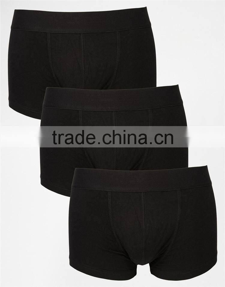 Comfortable and high quality man underwear plain black boxer shorts for men