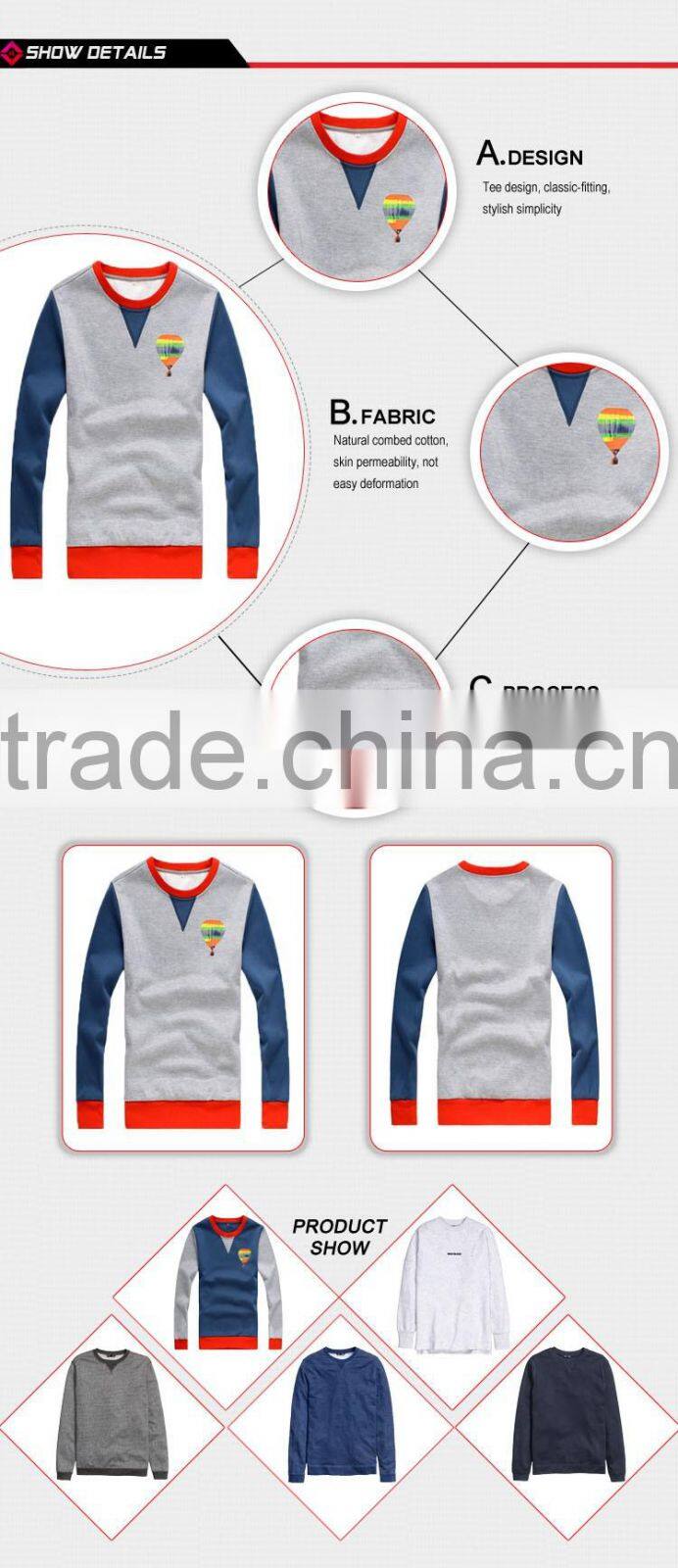 Fashionable Custom Logo Men No Zipper Hoodie Jacket