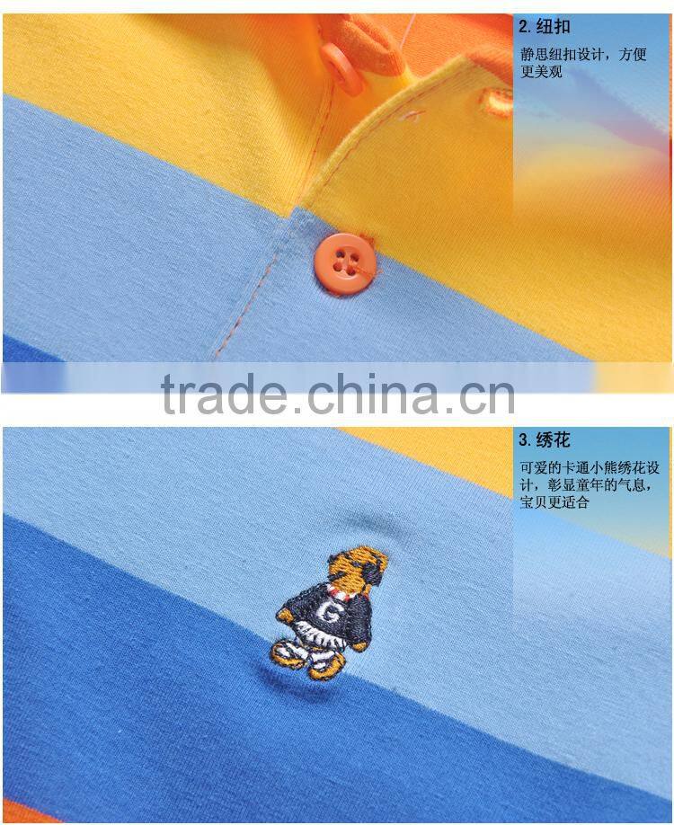 low price clothes for children fashion cheap stripe kids polo shirt wholesale