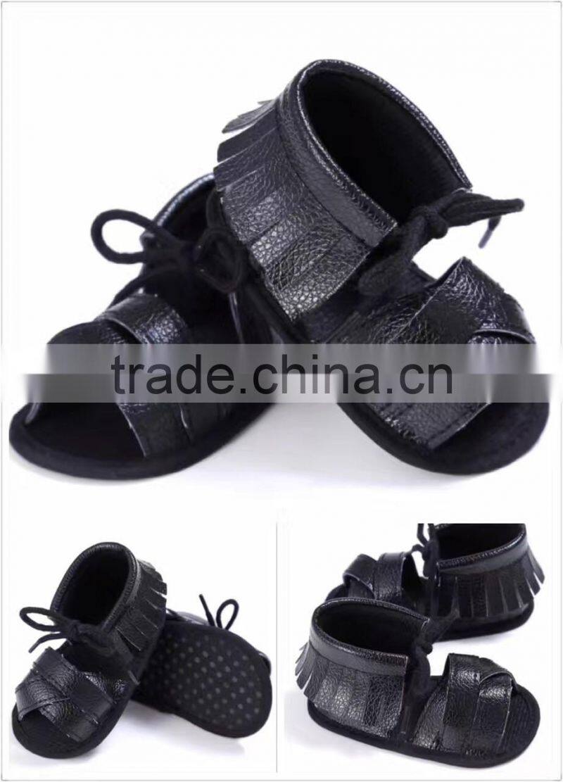 2017wholesale infant toddler baby girls sandals soft sloe tassel crib shoes
