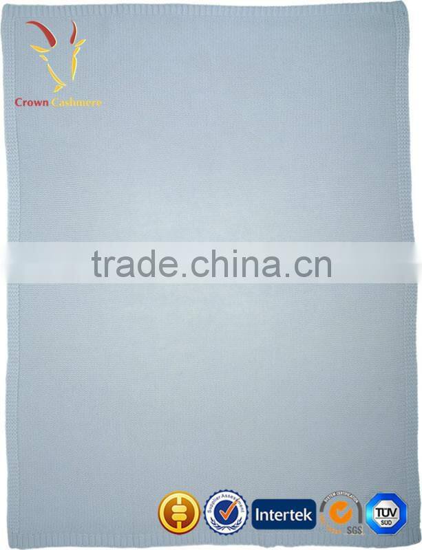 High Quality Soft Plain 100% Cashmere Wool Kids Blanket