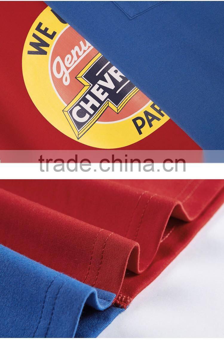 2017 fashio cool contrast color blue and red t-shirt girl drifit sports t shirt