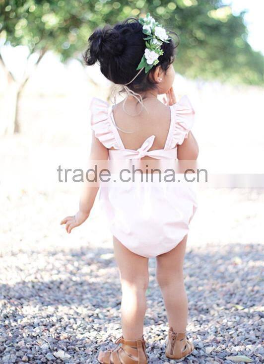 Solid Colors Sunsuit Cute Short Carters Baby Clothes Little Flutter Sleeve Baby Romper