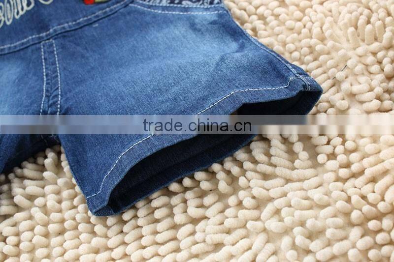 Little Kids Fashion Baby Pants Children Denim Short Overalls Kids Strap Jeans Pants