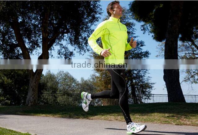 90% Polyester 10% Spandex Brushed Fleece Thermal Mens Running Pants Tights