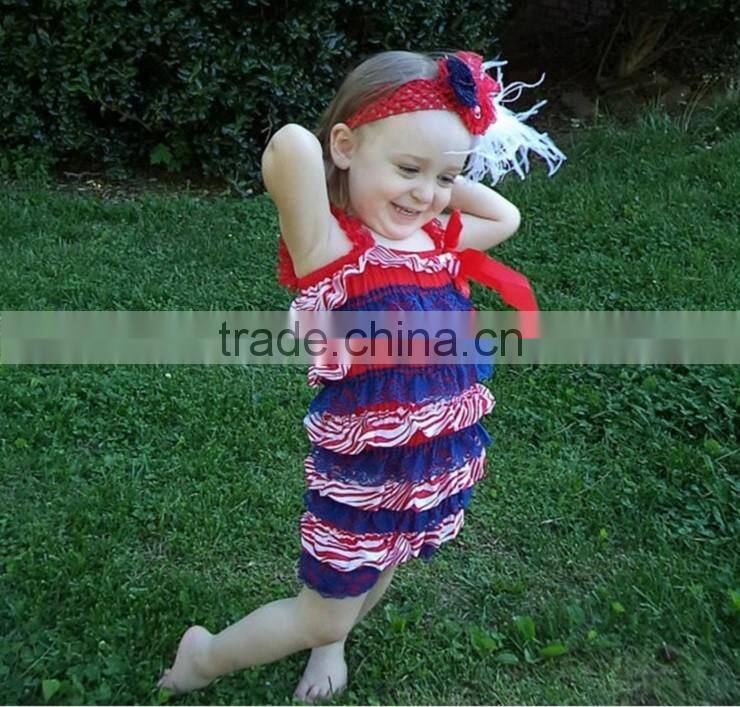 Baby Girls Bubble Ruffle Rompers Adorable Petti Lace Romper With Bow infant jumpsuit,toddler bodysuit with straps and ribbon bow