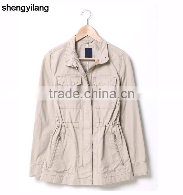 OEM/ODM women cotto baseball jacket green custom jacket guangzhou clothing manufacturer