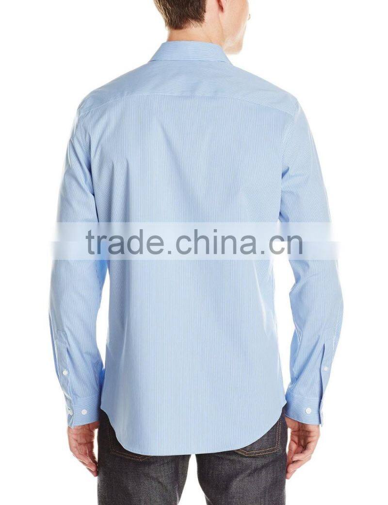 Mens long sleeve solid color poplin oxford shirt