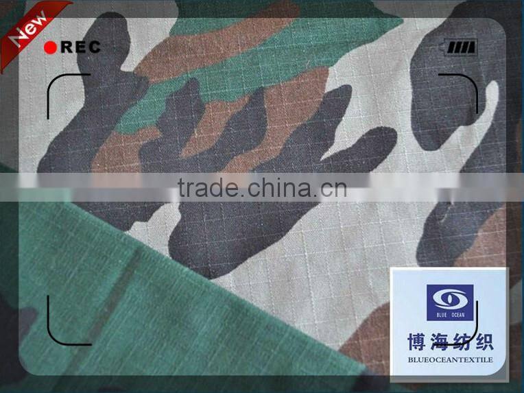 ribstop fabric with camo print fabric