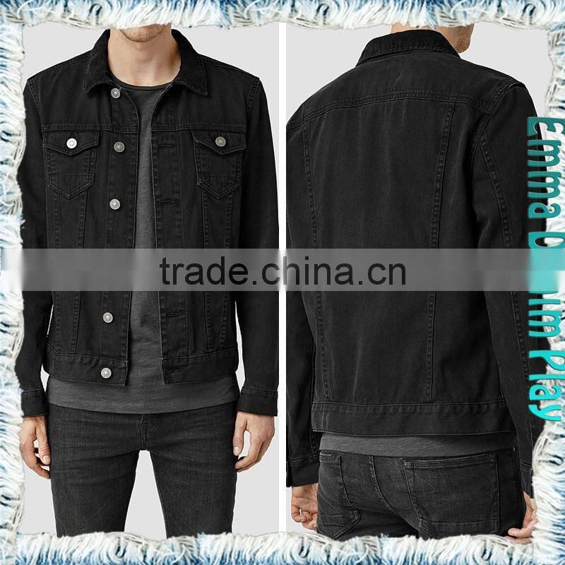 Spring Autumn Fashion Man's Long Sleeves Regular Fit Denim Jackets Plus Size