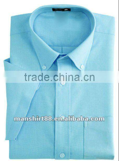 2016 multicolor man's oxford button-down collar short sleeve dress shirt