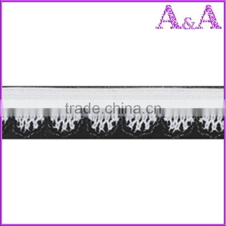lace snap weave elastic band for sports bra