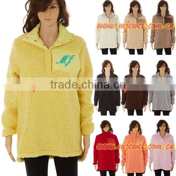 FACTORY wholesale monogrammed fleece pullover