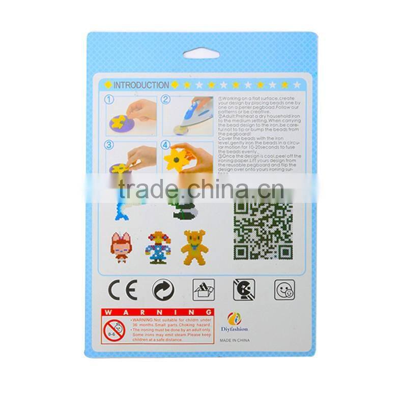 Diyfashion 5mm hama perler fuse beads long poumpkin set with puzzle iron paper and twezzer hama beads toys for kids 18090